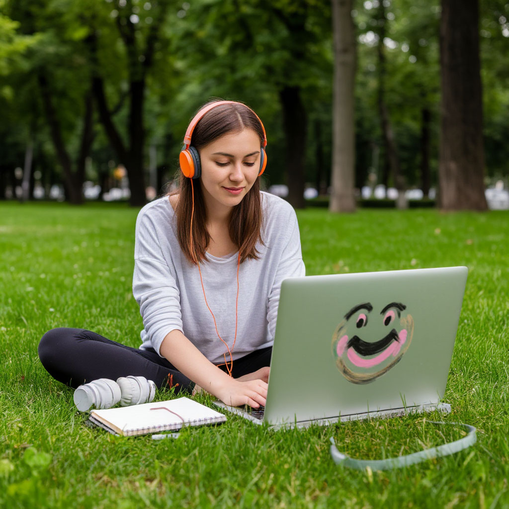 Digital nomad self-care practices outdoors
